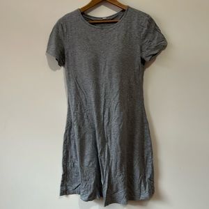 Uniqlo grey bra lined tee shirt dress - size m